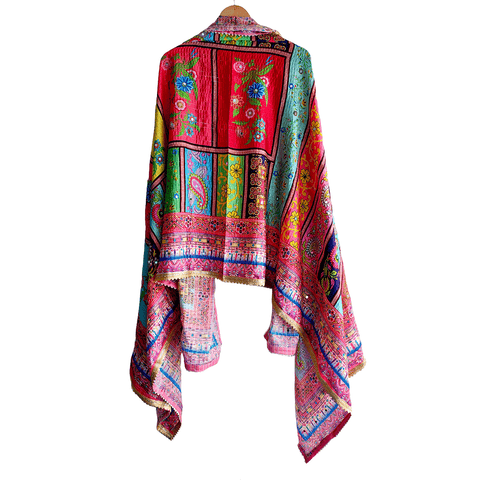 Pakistani Digital Printed Chinnon Multicoloured Dupatta With Heavy Mirror Work