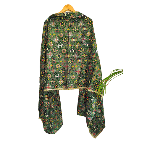 Bagru Block Print Sarong, Sarong Beach Wrap, Cotton Sarong,Pareo, Summer   Pareo ,Size 45X80 Inc (green colour)