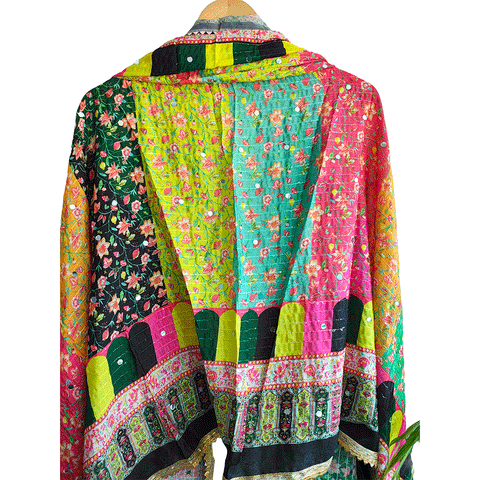 Pakistani Digital Printed Chinnon Fancy Heavy Mirror Work Dupatta