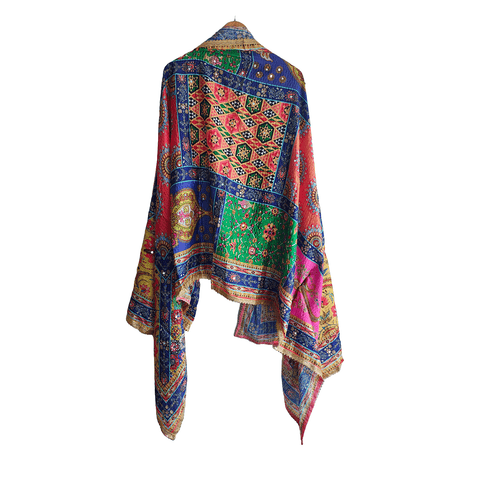 Pakistani Digital Printed Chinnon Dupatta With Heavy Mirror Work