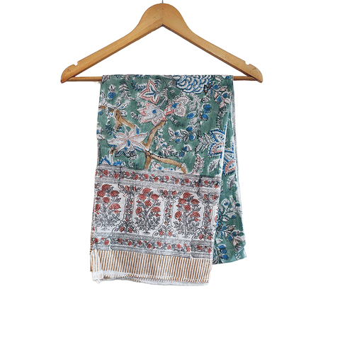 Bagru Block Print Sarong, Sarong Beach Wrap, Cotton Sarong,Pareo, Summer Pareo ,Size 45X80 Inc