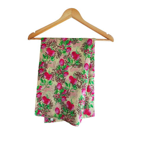 Lightweight Floral Print Sarong | Beach Cover-Up