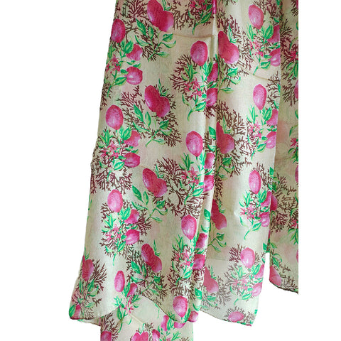 Lightweight Floral Print Sarong | Beach Cover-Up