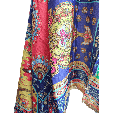 Pakistani Digital Printed Chinnon Dupatta With Heavy Mirror Work