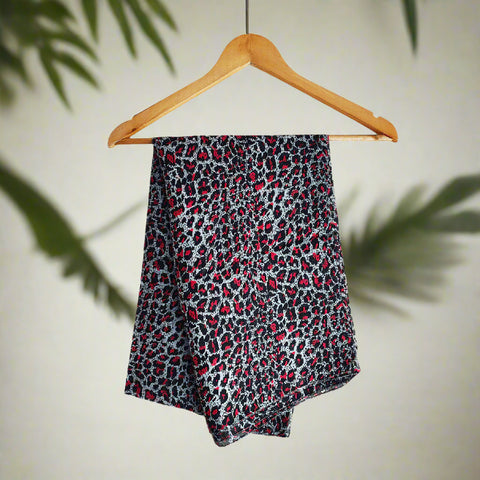 Silk Pario/Swim Cover-Up | Lightweight | Leopard Print | 45x80cm