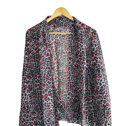 Silk Pario/Swim Cover-Up | Lightweight | Leopard Print | 45x80cm