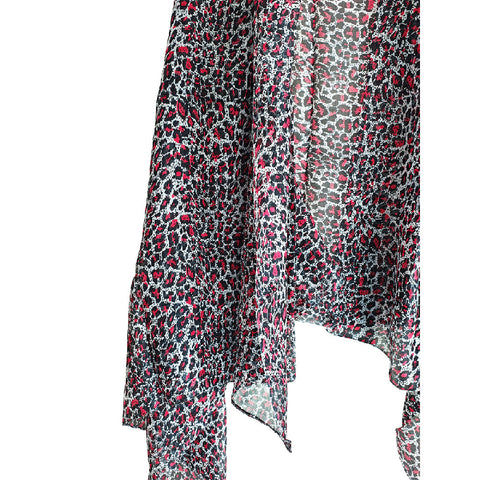 Silk Pario/Swim Cover-Up | Lightweight | Leopard Print | 45x80cm