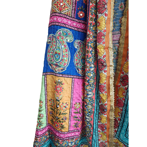 Pakistani Digital Printed Chinnon Fancy Heavy Mirror Work Dupatta