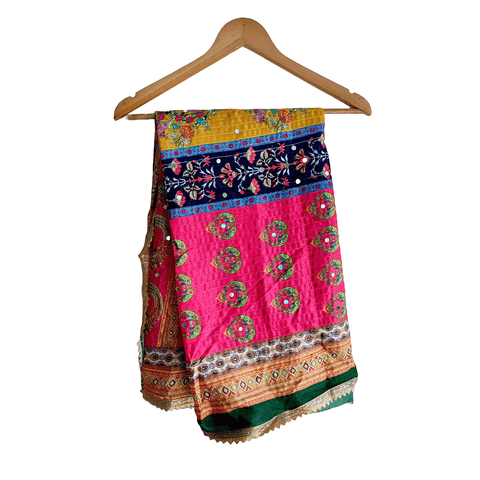 Pakistani Digital Printed Chinnon Dupatta With Heavy Mirror Work