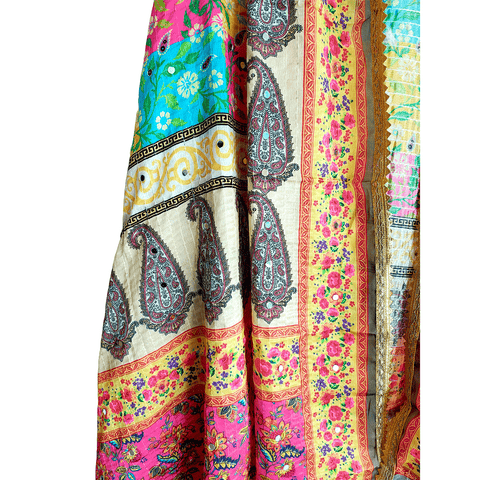 Pakistani Digital Printed Chinnon Dupatta With Heavy Mirror Work