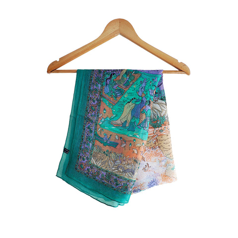 Luxurious Pure Silk Scarf | Elegant Digital Print | Lightweight & Versatile