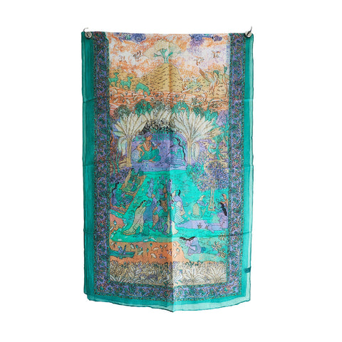 Luxurious Pure Silk Scarf | Elegant Digital Print | Lightweight & Versatile