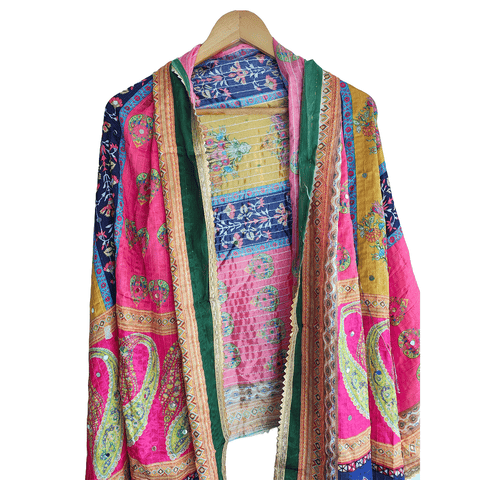 Pakistani Digital Printed Chinnon Dupatta With Heavy Mirror Work