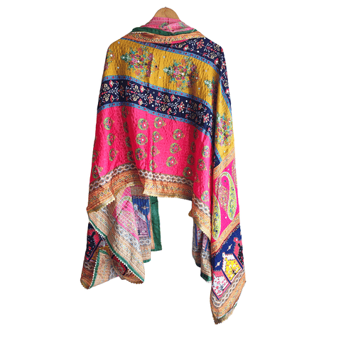 Pakistani Digital Printed Chinnon Dupatta With Heavy Mirror Work