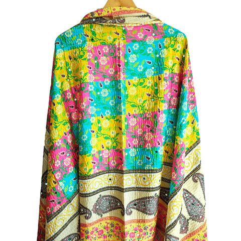 Pakistani Digital Printed Chinnon Dupatta With Heavy Mirror Work