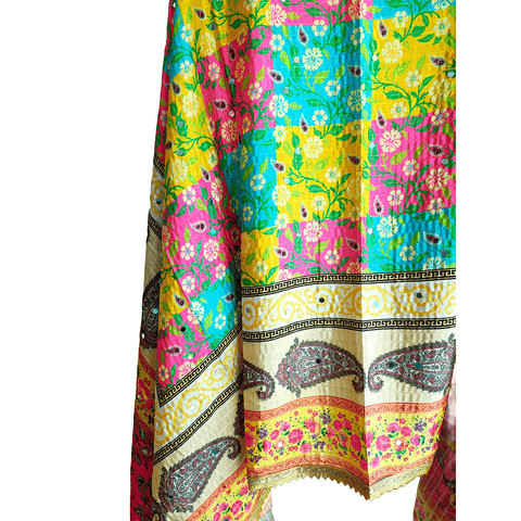 Pakistani Digital Printed Chinnon Dupatta With Heavy Mirror Work