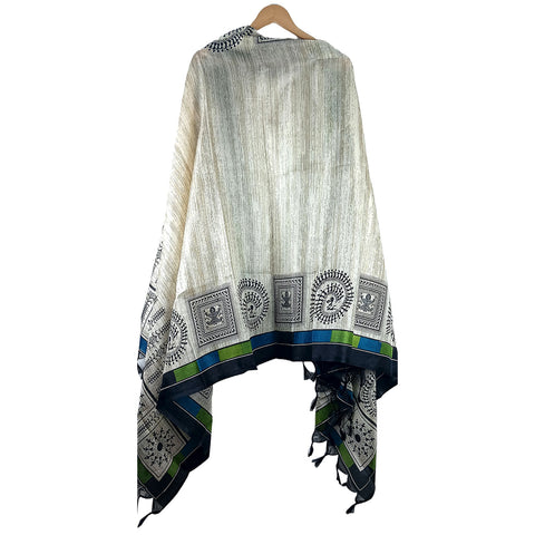 Khadi Cotton Poly Silk Digital Elegancia Print Dupatta