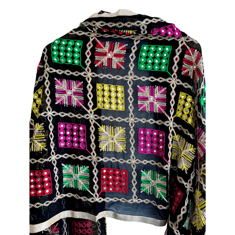 Kutch Embroidery Desigen Ludo Style Function Dupatta Size W 110 Cm X L 220 Cm