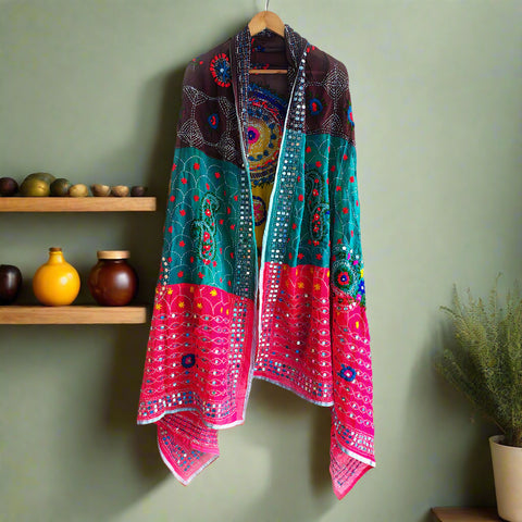 Handcrafted Phulkari Dupattas: A Touch of Tradition for Every Outfit