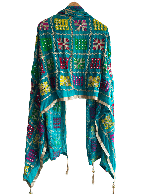 Kutch Embroidery Desigen Ludo Style Function Dupatta Size W 110 Cm X L 220 Cm.