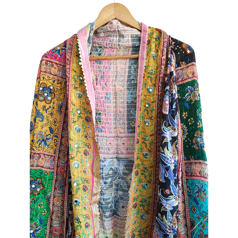 Pakistani Digital Printed Chinnon Fancy Heavy Mirror Work Dupatta