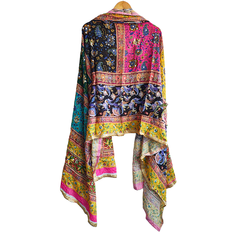 Pakistani Digital Printed Chinnon Fancy Heavy Mirror Work Dupatta