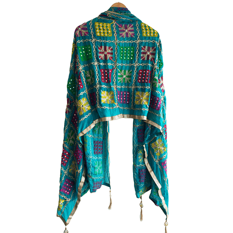 Kutch Embroidery Desigen Ludo Style Function Dupatta Size W 110 Cm X L 220 Cm