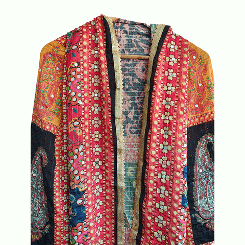 Pakistani Digital Printed Chinnon Fancy Heavy Mirror Work Dupatta