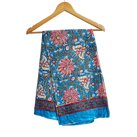 Bagru Block Print Sarong, Sarong Beach Wrap, Cotton Sarong,Pareo, Summer Pareo ,Size 45X80 Inc