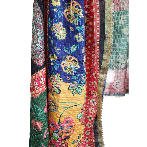 Pakistani Digital Printed Chinnon Fancy Heavy Mirror Work Dupatta