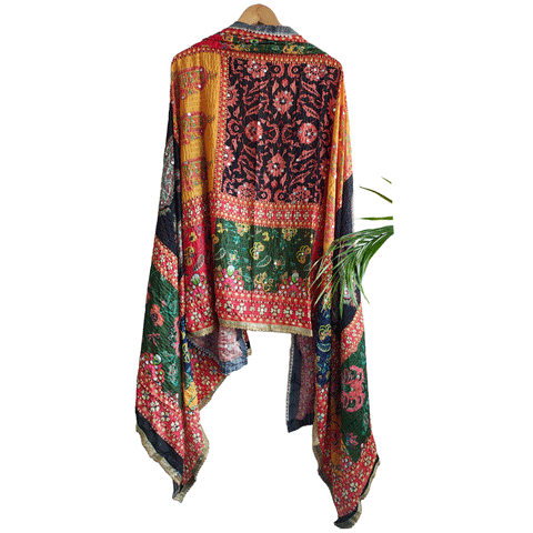 Pakistani Digital Printed Chinnon Fancy Heavy Mirror Work Dupatta