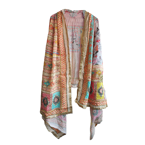 Pakistani Digital Printed Chinnon Fancy Heavy Mirror Work Dupatta