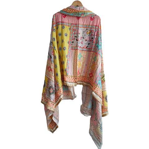 Pakistani Digital Printed Chinnon Fancy Heavy Mirror Work Dupatta