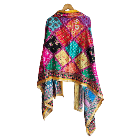 Pakistani Digital Printed Chinnon Dupatta With Heavy Mirror Work