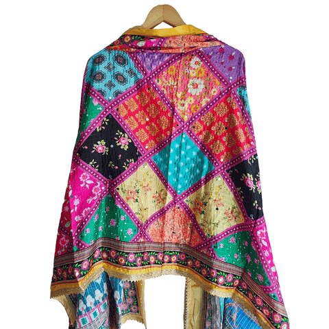 Pakistani Digital Printed Chinnon Dupatta With Heavy Mirror Work