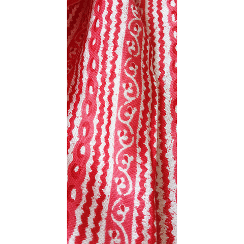 India Scarves Women's Viscose Geoi Design Red,Green,white and green colour Fragrance Stole, 75 Cm x 185 Cm, With Free Hanger